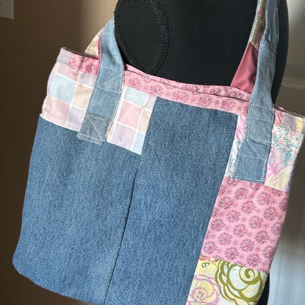 Handmade overnight bag denim, small dog pic - Picture 4 of 6